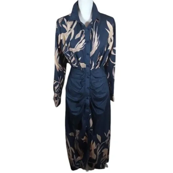 CHIC ME NAVY & CREAM DRESS SZ.S EUC.  GORGEOUS DRESS IN EXCELLENT USED CONDITION - Picture 2 of 7